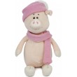 Мягкая игрушка Свинка Аша с шарфом и шапкой, 28 см - SGR MT-MRT031804-28