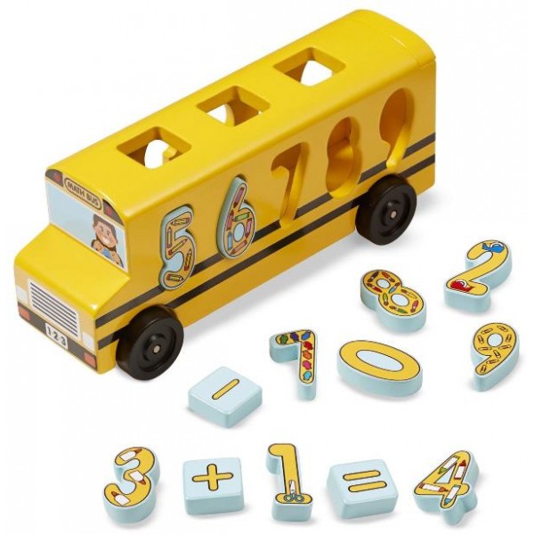 Деревянный школьный автобус-сортер Счет Melissa & Doug - MD19398