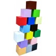Кольорові дерев'яні кубики для художніх шкіл, 16 кольорів