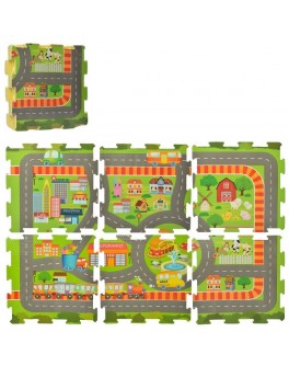 Игровой коврик пазлы Город 6 элементов (M 5800) - mpl M 5800