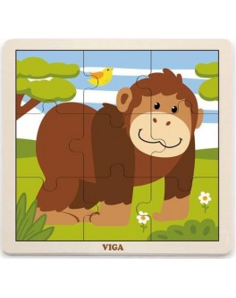 Пазл з дерева Viga Toys Мавпа (51440) - afk 51440