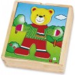 Дерев'яна рамка-вкладиш Viga Toys Гардероб ведмедя (56401) - afk 56401
