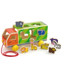 Іграшка-сортер Viga Toys Вантажівка з тваринами (50344) - afk 50344