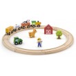 Іграшка дерев'яна Viga Toys Залізниця, 19 деталей (51615) - afk 51615
