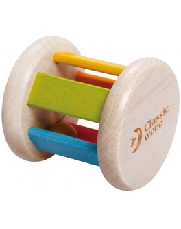 Дерев'яна іграшка Classic World Брязкальце каталка Різнобарвний циліндр - CW 3053