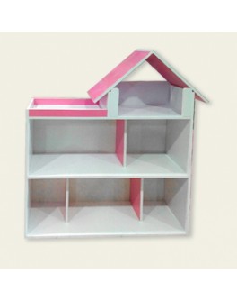 Будиночок дерев'яний для Барбі рожевий (2 поверхи, 5 кімнат) 100х100х30 см - mlt PL519-0805