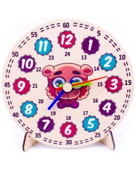 Модель демонстраційна годинник Ведмедик 40 см Розумний Лис - roz 90128