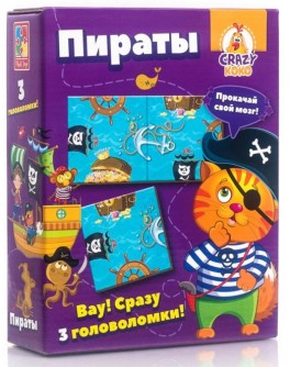 Гра настільна Vladi Toys Головоломки. Пірати Crazy Koko (VT8055-11) - VT8055-01 / VT8055-11