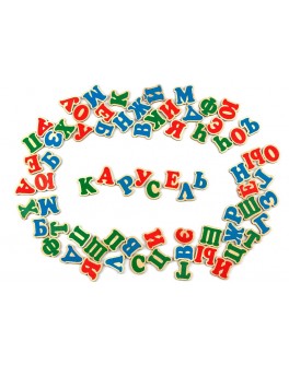 Російський алфавіт дерев'яний на магнітах 72 шт. Komarovtoys - kom J705