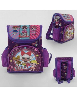 Рюкзак шкільний каркасний L.O.L. з 3D принтом, 1 відділення, 3 кишені, ортопедична спинка (С 43646)