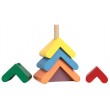 Дерев'яна іграшка пірамідка Кольорова ялинка, Komatovtoys