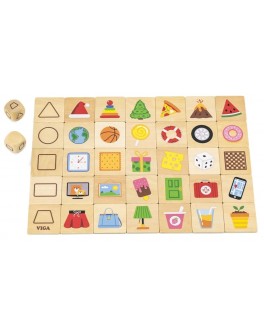 Дерев'яна гра пазл Viga Toys Вивчаємо форми (44506)