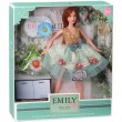 Лялька шарнірна Emily шатенка в бірюзовому платті з аксесуарами 30 см (QJ 088 B)