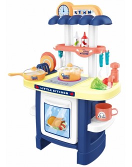 Дитяча кухня з реалістичними звуками та світловими ефектами та холодною парою, синя (3622A)