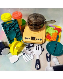 Кухня дитяча Beiwings з парою, плита, посудка, з тістом для ліплення (199-1 B)