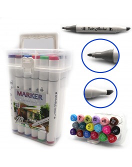 Набір скетч маркерів M&S 18 кольорів (0228-18)