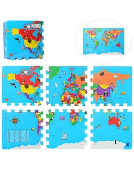 Детский коврик-пазл Карта мира (M 2612) - mpl M 2612