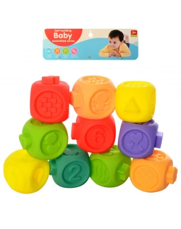 Кубики текстурні Fancy Baby пищалки 10 шт (A101-8)