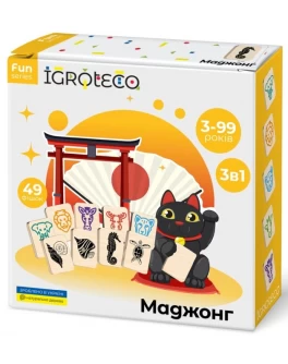Дерев'яна іграшка Igroteco Маджонг 49 деталей (900552)