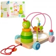 Деревянная игрушка 3 в 1: каталка, лабиринт, пирамидка (MD 1061) - mpl MD 1061