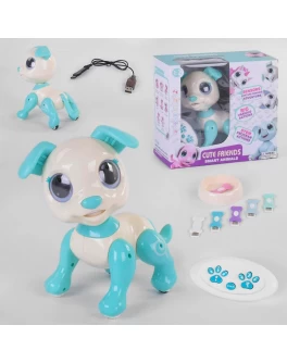 Собачка на радіокеруванні світло, звук, виконує команди, пульт д / у, сенсорне управління, танцює (8315 A)