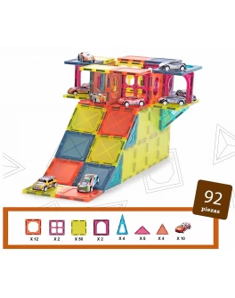 Конструктор магнітний Парковка, машинка, 92 деталі (CH 1139)