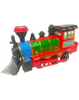 Дитячий паровоз Classic Train зі звуком і світлом, червоний (829-8)