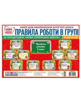 Набір для оформлення Правила роботи в групі НУШ