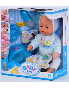 Пупс функциональный Baby Born BL 033 G в голубой пижамке с капюшоном  - igs 68316