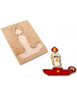 Рамка-вкладиш Монтессорі з дерева Свічка Lam Toys - lam 1001
