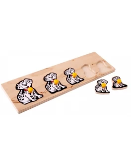 Рамка-вкладиш Монтессорі з дерева Собака Lam Toys (1472) - lam 1472