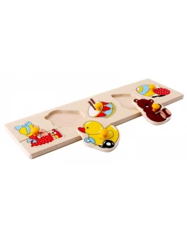 Рамка-вкладыш Монтессори из дерева Детские игрушки Lam Toys - lam 1475