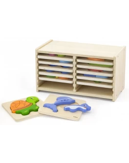 Набор пазлов из дерева Viga Toys 12 штук (51423) - afk 51423