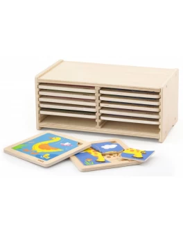Набор пазлов из дерева Viga Toys 12 штук (51424) - afk 51424