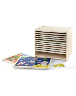 Набор пазлов из дерева Viga Toys 12 штук (51428) - afk 51428