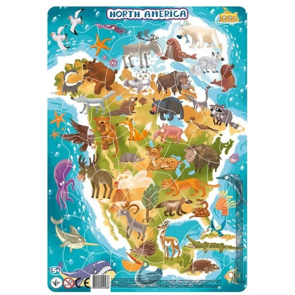 Пазл в рамке Dodo Материки Северная Америка (R300177) - dodo R300177