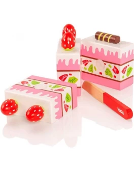 Іграшка дерев'яна Viga Toys Полуничний торт (51324) - afk 51324