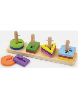 Дерев'яна головоломка Viga Toys Форма і колір (50968) - afk 50968