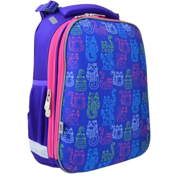 Рюкзак шкільний каркасний YES H-12-1 Kotomaniya blue, 38х29х15 - poz 554486