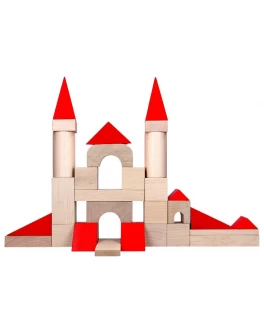 Дерев'яний конструктор кубики Будівельник Юніор, KomarovToys - Kom A317