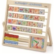 Дерев'яна іграшка Viga Toys Англійський алфавіт з годинником (50033)