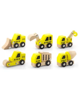 Набір іграшкових машинок Viga Toys Будтехніка, 6 шт. (50541)