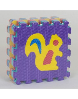М'який ігровий килимок пазл EVA Тварини 10 елементів 31х31 см (С 36608)