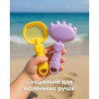 Пісочний набір: Відерце 9.5 см, граблі, сито, 2 лопатки та 6 формочок (11 елементів)