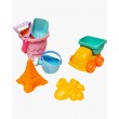 Дитячий силіконовий набір для пісочниці 9 предметів: машинка, лійка, відерце та формочки