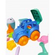 Дитячий силіконовий набір для гри в пісочниці 13 предметів: трактор, відерце та формочки
