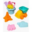 Силіконовий набір для пісочниці  (9 елементів) - відерце, машинка та формочки