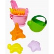 Дитячий силіконовий набір для пісочниці та пляжу Морські пригоди (8 елементів) - відерце, лійка та формочки