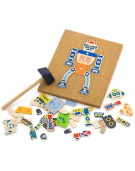 Дерев'яна гра з молоточком Viga Toys Робот (50335)