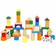 Дерев'яний конструктор кубики Viga Toys Будиночки (59695)